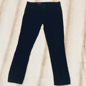 J Crew Matchstick Navy Velvet Pants